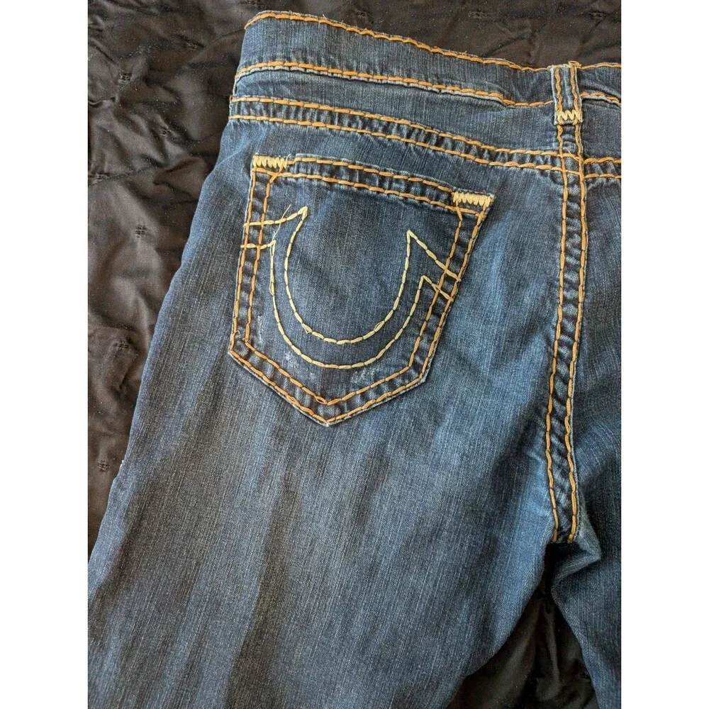True Religion Rocco Jeans Men's Size 42 Blue Medium Wash Relaxed Skinny Denim